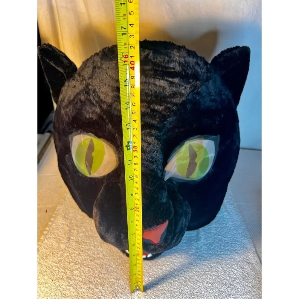BIG GREETER HEADS BLACK CAT PANTHER HEAD DAN DEE Halloween COSTUME MASCOT